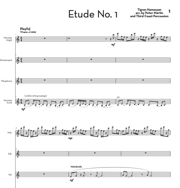 邦楽 chorus lines / ehamiku Etude No. 1 — Score and Parts | Third Coast Percussion Store